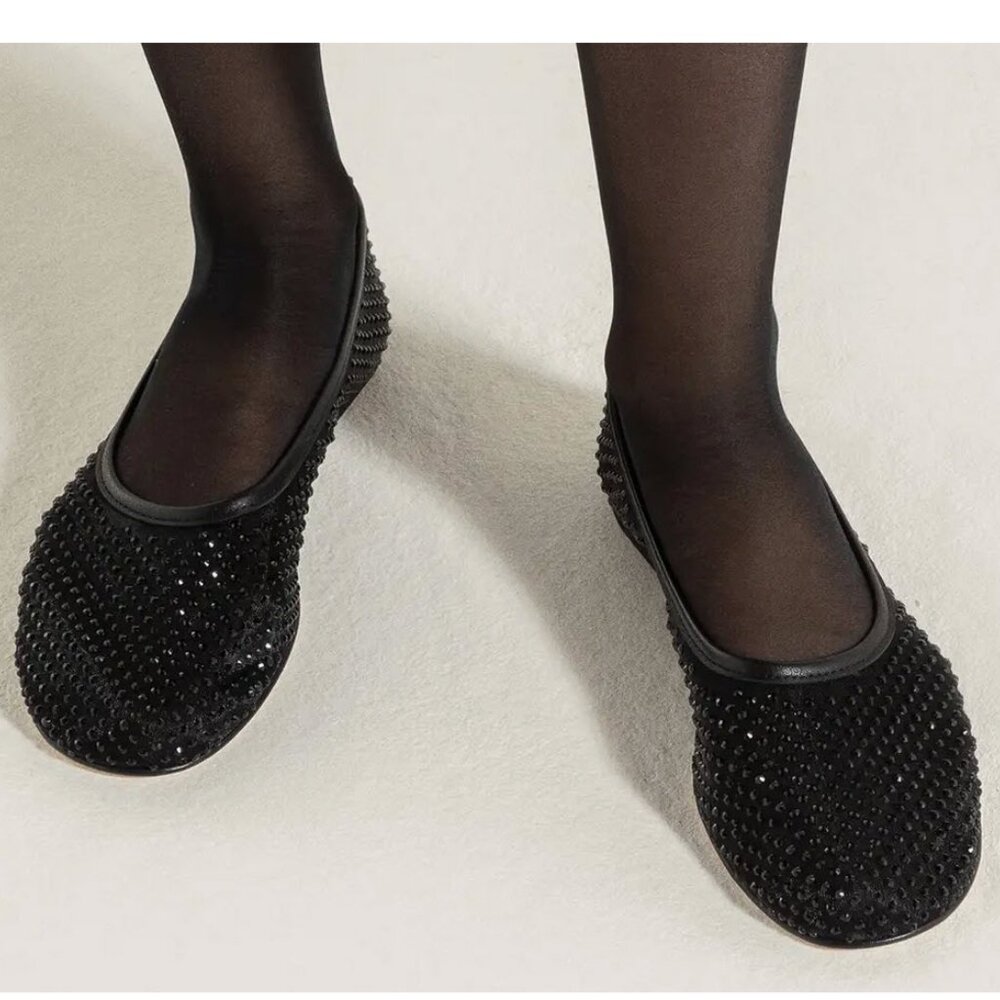 Dear Frances Balla Crystal Embellished Mesh Flats Sz EU40/US10 - Picture 2 of 15